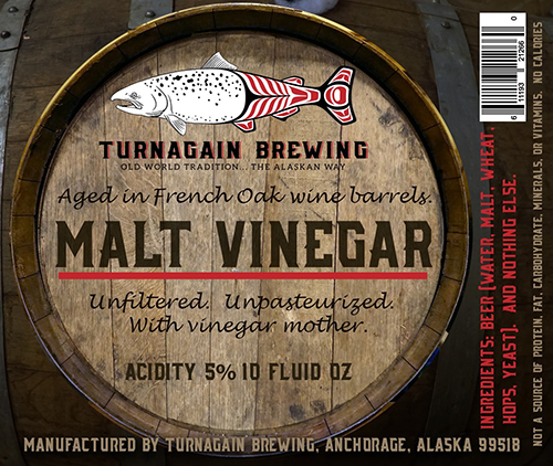 Turnagain Brewing Malt Vinegar Label Design