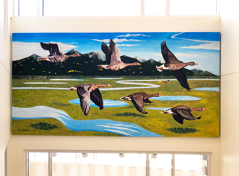 Scott Clendaniel's painting at YKHC clinic